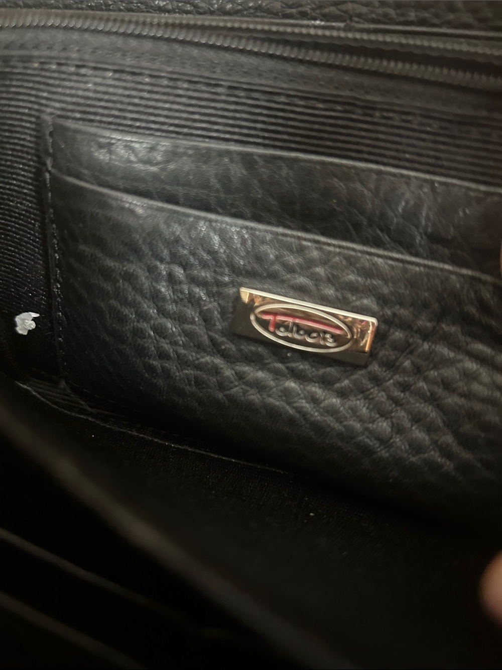 Black Leather Zip Around Wallet with Contrast Stitching